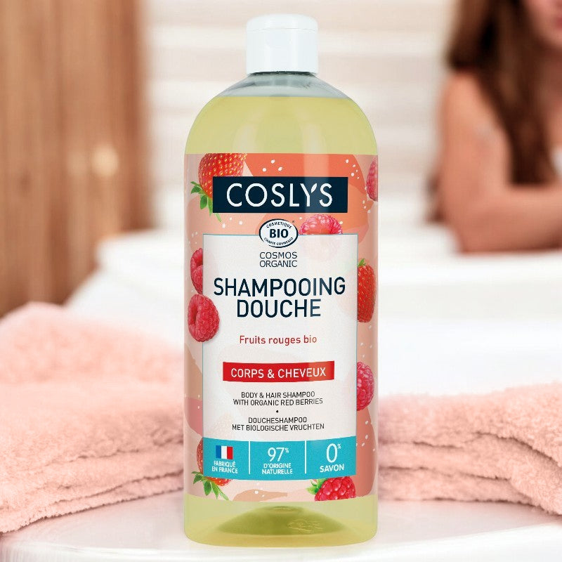 Shampooing douche BIO fruits rouges - 1l - Coslys