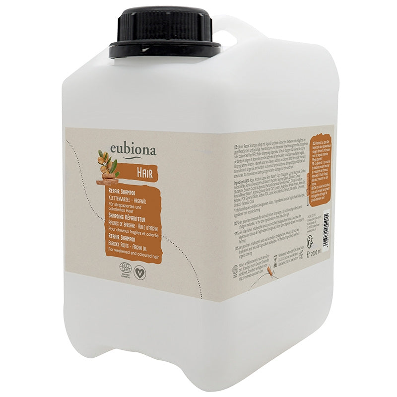 Shampooing réparateur BIO racine de bardane & argan - 2l - Eubiona