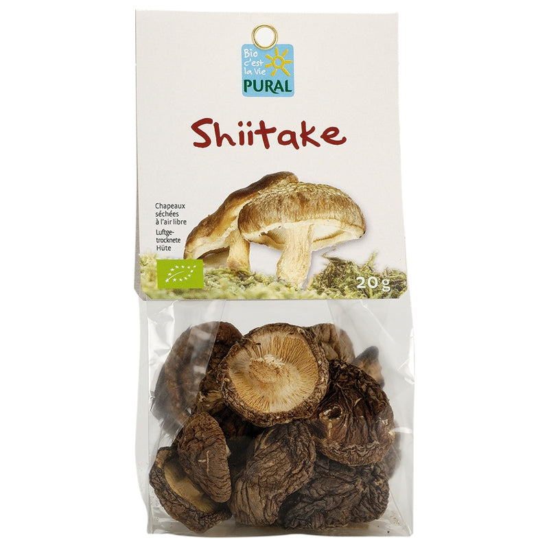 Bio-getrocknete Shiitake-Pilze - 20 g - Pural