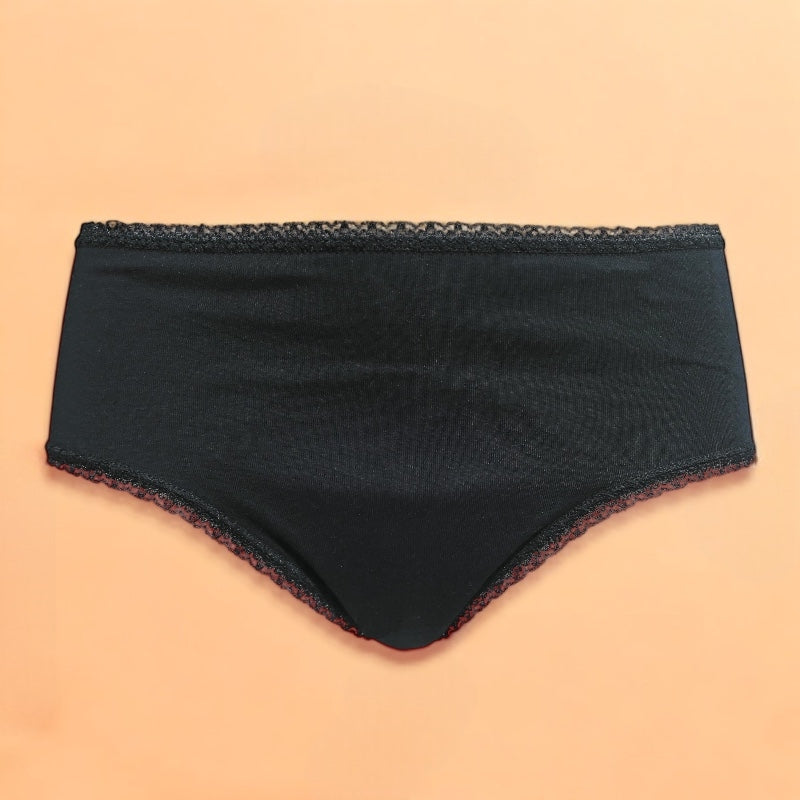 Shorty menstruel noir Taille 34 flux léger - Anaé