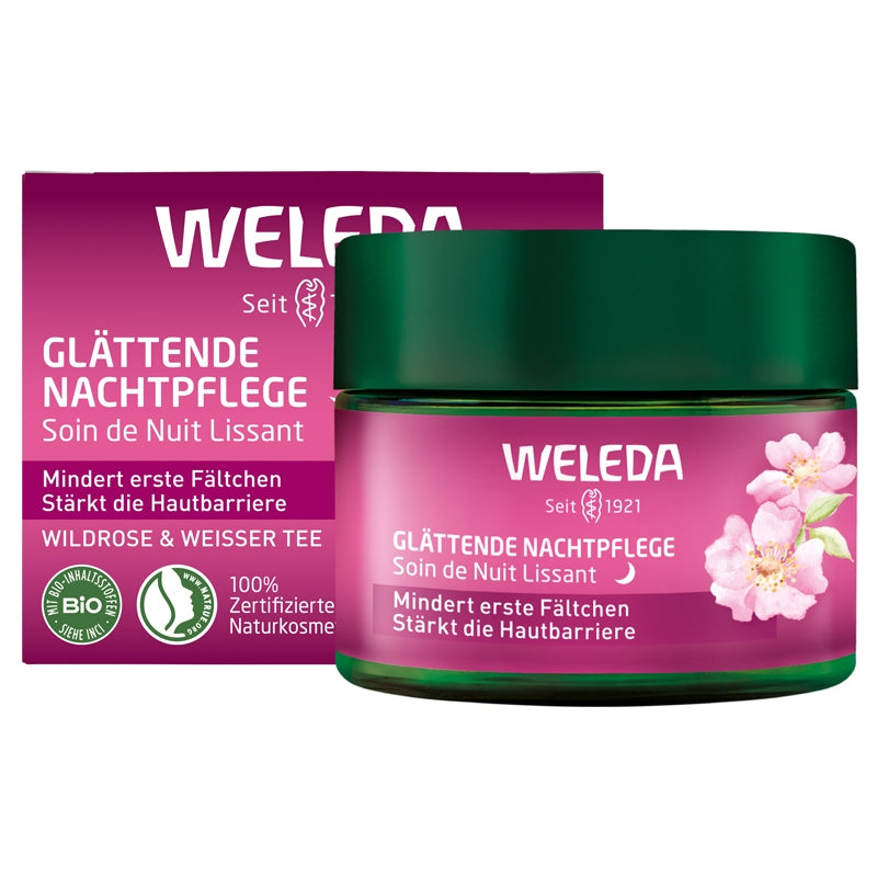 Bio-Nachtcreme mit Hagebutte und Weißem Tee – 40 ml – Weleda