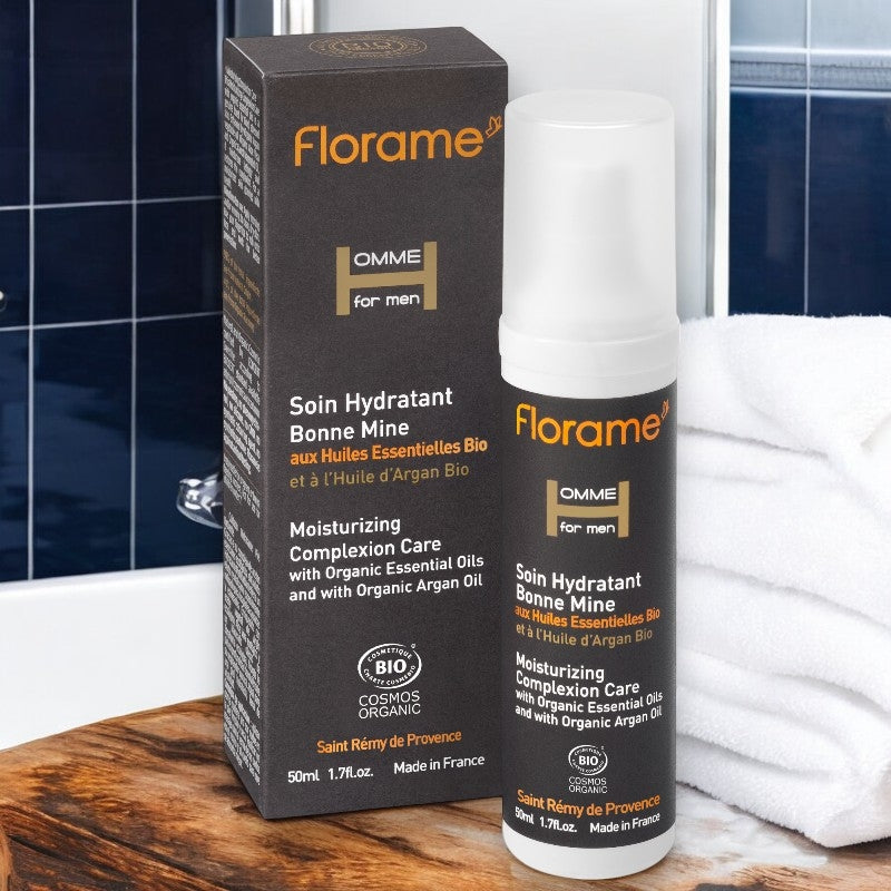 Bio-Feuchtigkeitspflege für Männer mit Zeder & Arganöl – 50 ml – Florame