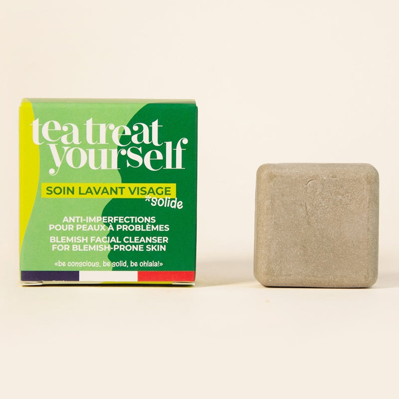 Festes Anti-Pickel-Gesichtswaschgel mit Teebaumöl – 28 ml – Lamazuna