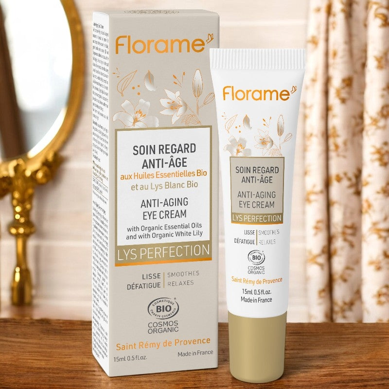 Bio-Anti-Aging-Augencreme mit weißer Lilie – 15 ml – Florame