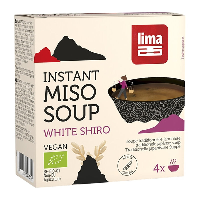 Traditionelle japanische Suppe mit Bio-Weißmiso – 4 x 16,5 g – Lima