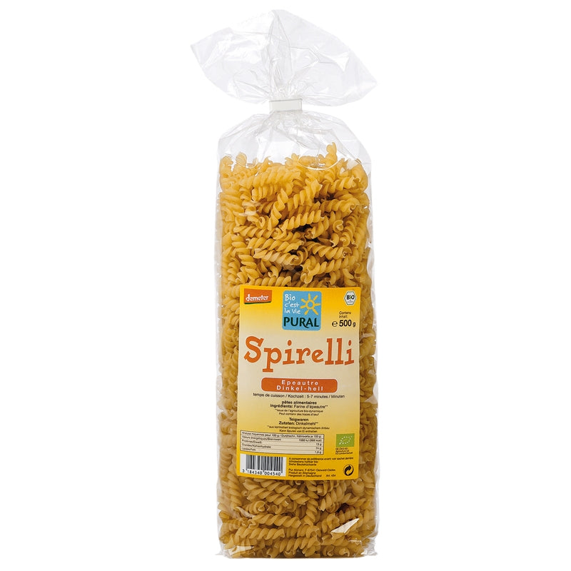 Spirelli mit Bio-Lichtdinkardamom - 500 g - Pural