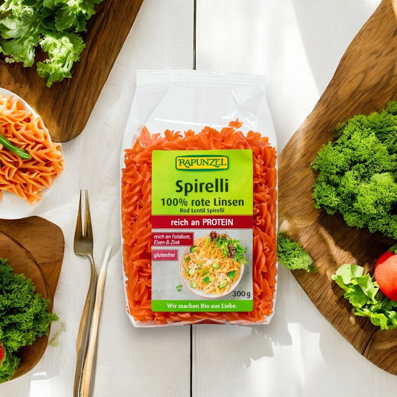 Spirelli mit Bio-roten Linsen - 300 g - Rapunzel