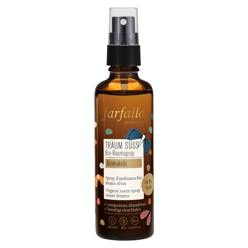 Sweet Dreams Bio-Vanille-Raumspray - 75 ml - Farfalla Aromakids