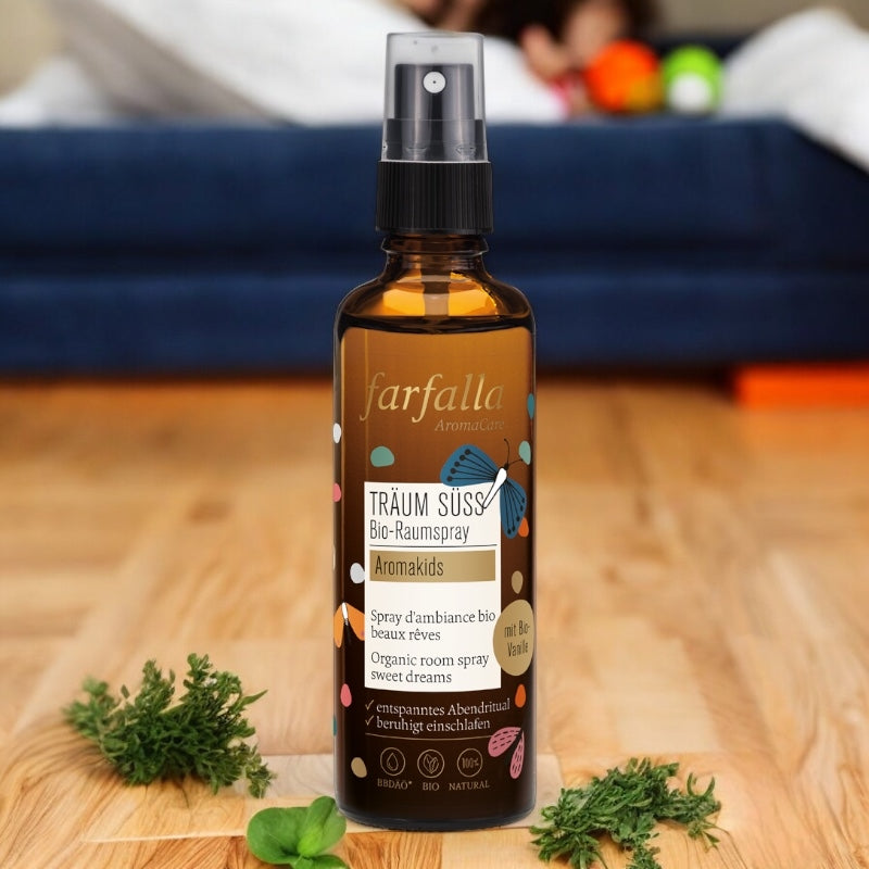 Sweet Dreams Bio-Vanille-Raumspray - 75 ml - Farfalla Aromakids