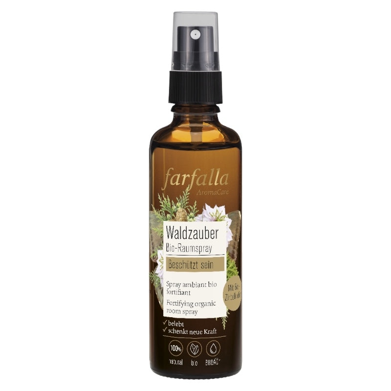 Stärkendes Raumspray, Bio-Kiefer, Schwanen- und Weißtanne – 75 ml – Farfalla