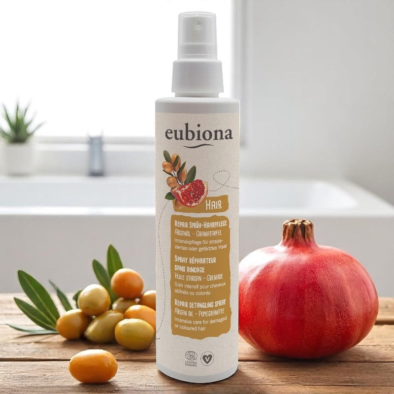 Spray réparateur sans rinçage BIO argan & grenade - 200ml - Eubiona