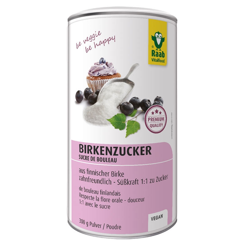 Premium Birkenzuckerpulver - Xylit - 300g - Raab Vitalfood