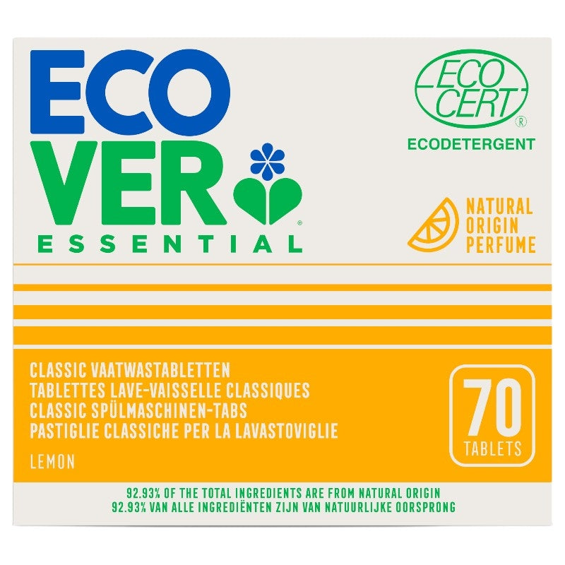 Tablettes lave-vaisselle classiques citron écologiques - 1,4kg - Ecover