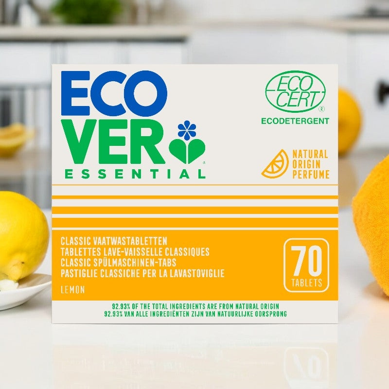 Tablettes lave-vaisselle classiques citron écologiques - 1,4kg - Ecover
