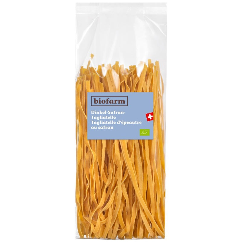 Bio-Dinkel-Tagliatelle mit Safran – 350 g – Biofarm