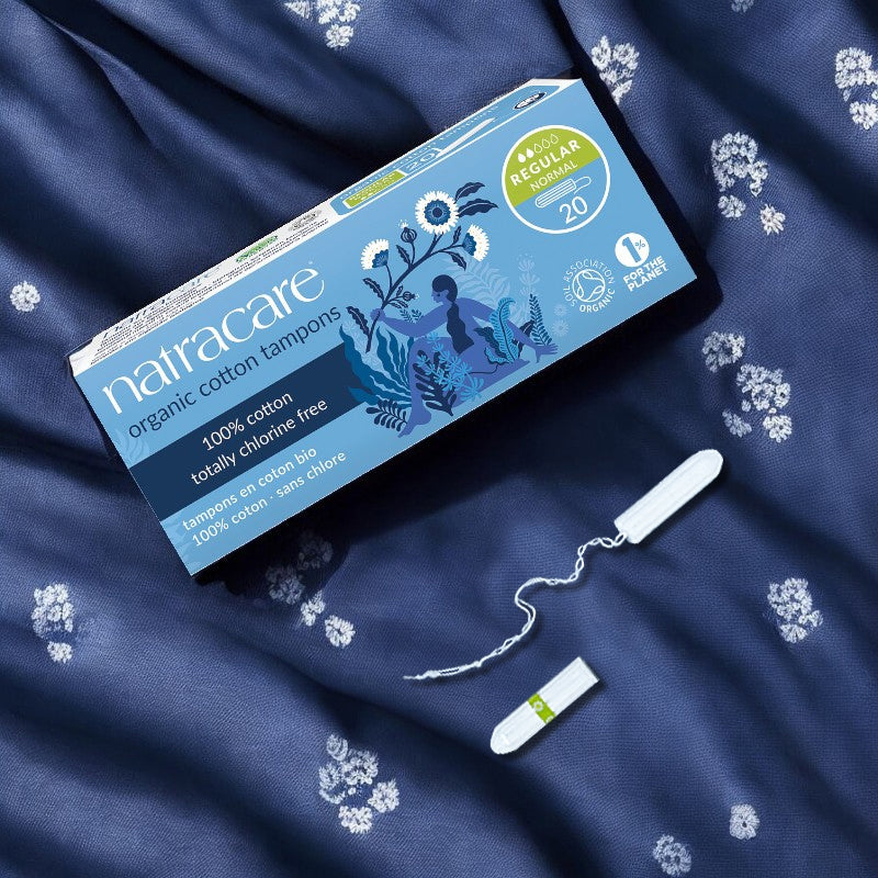 Tampons regular sans applicateur BIO flux léger-moyen - 20 pcs - Natracare
