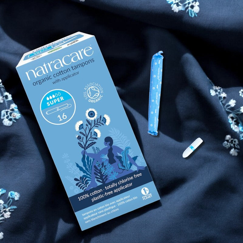 Tampons super avec applicateur BIO flux moyen-fort - 16 pièces - Natracare