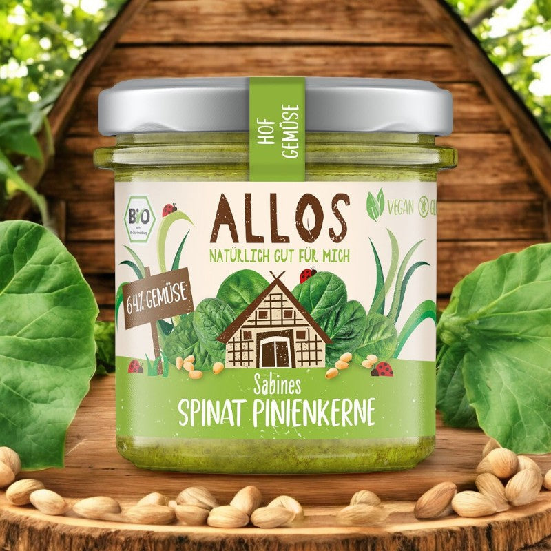 Bio-Spinat-Pinienkern-Aufstrich – 135 g – Allos