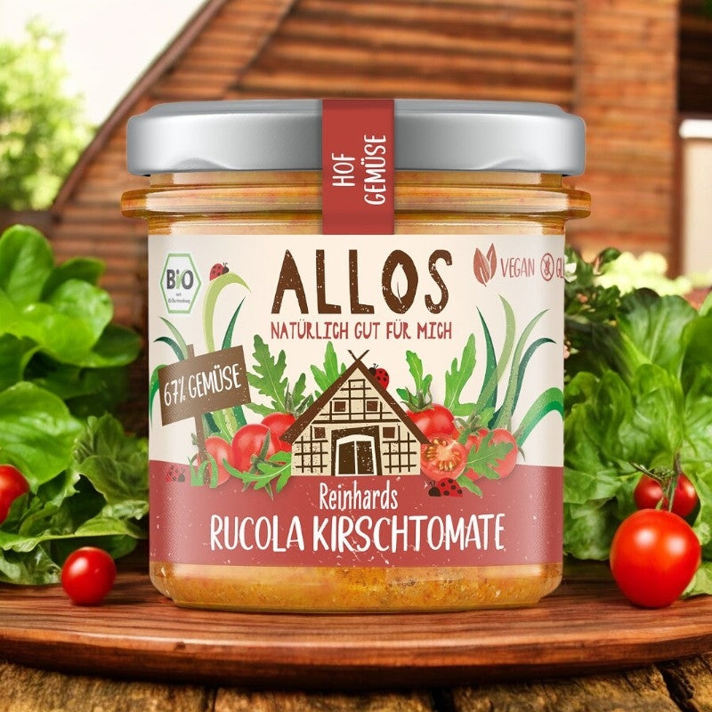 Bio-Rucola-Tomaten-Aufstrich – 135 g – Allos