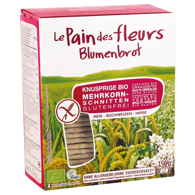 Knusprige Bio-Mehrkorn-Toasts – 150 g – Le Pain des Fleurs