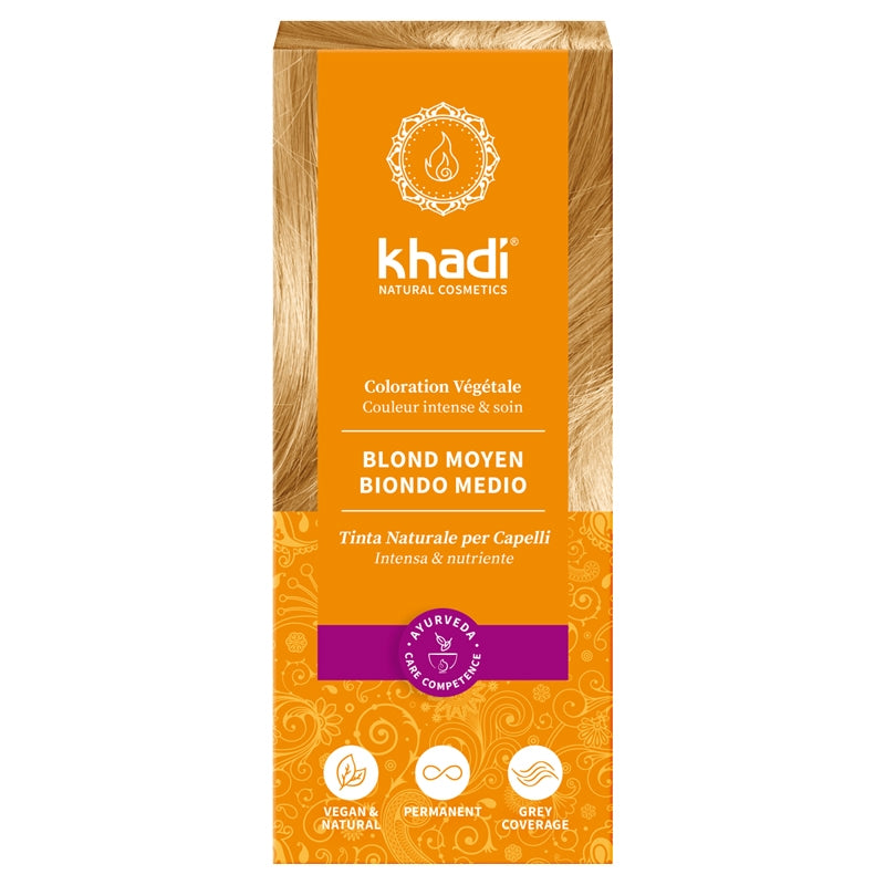 Teinture aux plantes BIO blond moyen - 100g - Khadi