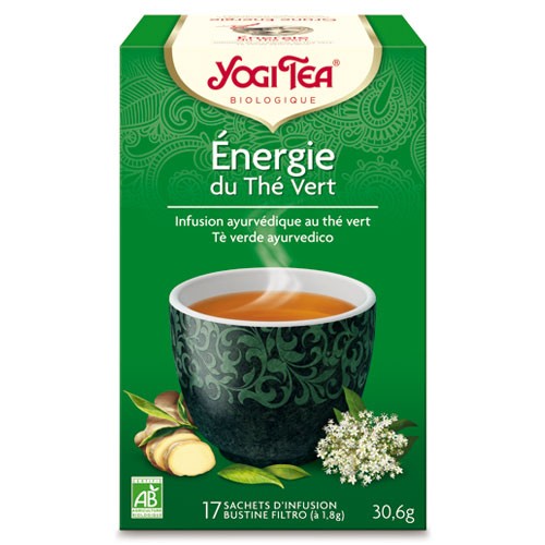 Thé vert guarana, gingembre & sureau BIO - Energie du Thé Vert - Yogi Tea