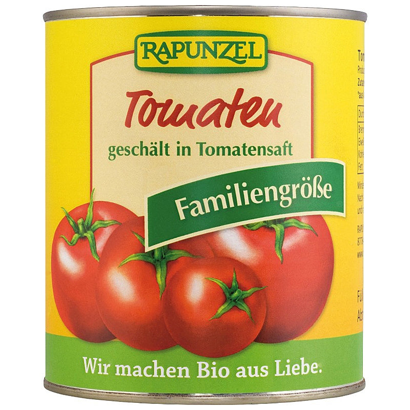 Bio-Tomaten, geschält, in der Dose – 800 g – Rapunzel