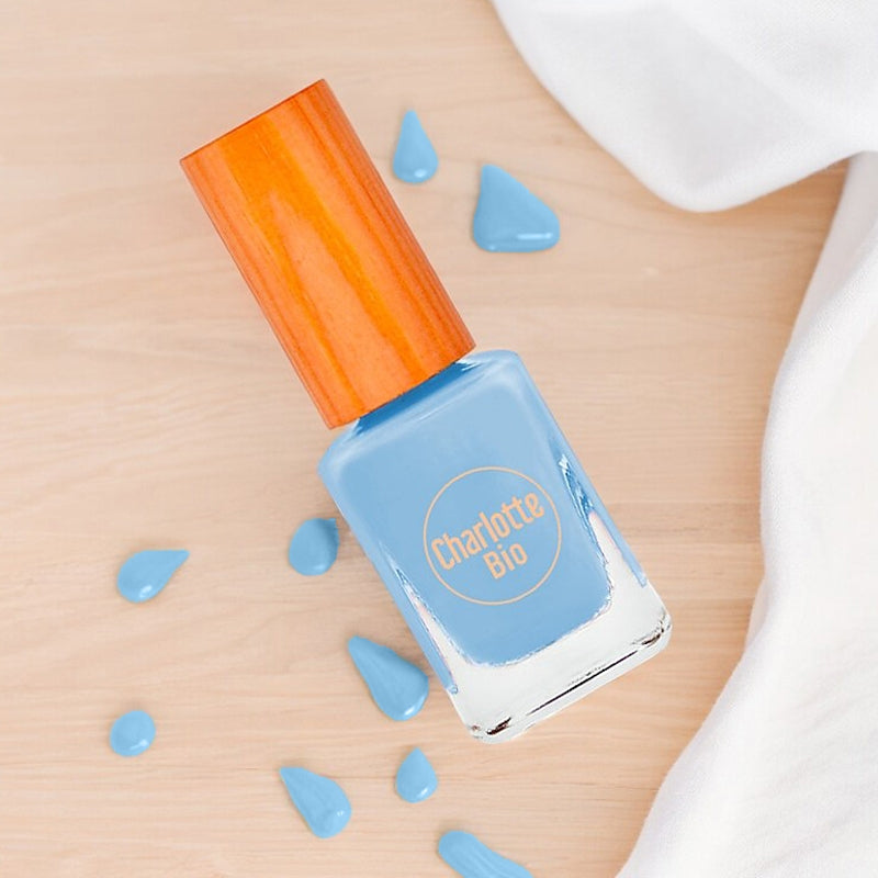 Vernis à ongles brillant bleu pastel - 10ml - Charlotte Bio