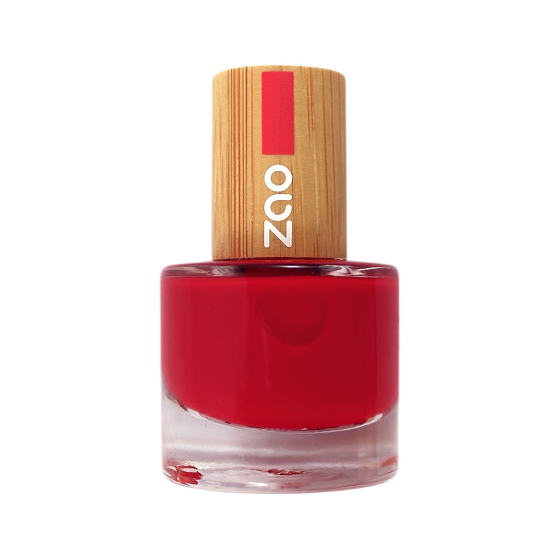 Vernis à ongles brillant Rouge carmin N°650 - 8ml - Zao
