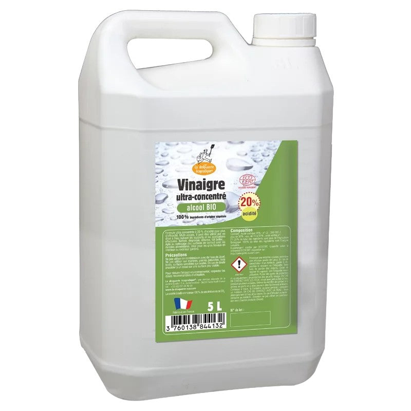 Vinaigre d'alcool BIO 20% - 5l - La droguerie écopratique