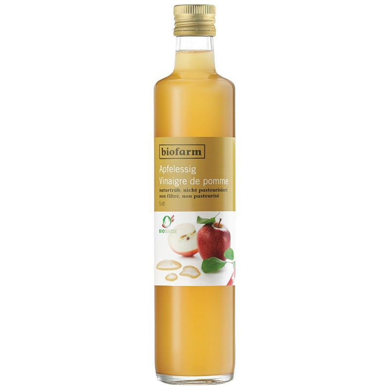 Bio-Apfelessig aus der Schweiz, ungefiltert – 500 ml – Biofarm