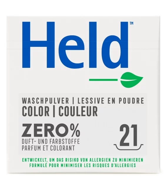 Lessive poudre couleur écologique sans parfum - 1,575kg - Held