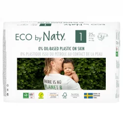Ökologische Windeln Grösse 1 - 2-5 kg - 25 Stück - Naty