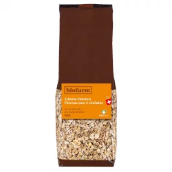 Flocons aux 3 céréales aux grains anciens suisses BIO - 500g - Biofarm