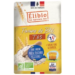 Farine de blé T65 BIO - 1kg - Élibio