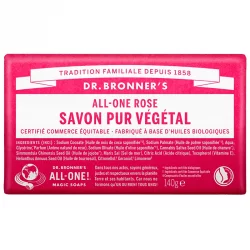 Savon pur BIO rose - 140g - Dr. Bronner's