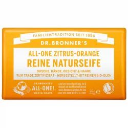 Reine Naturseife BIO Zitrus & Orange - 35g - Dr. Bronner's