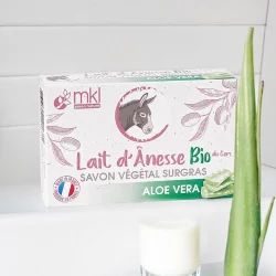 Savon surgras lait d'ânesse BIO aloe vera - 100g - MKL Green Nature