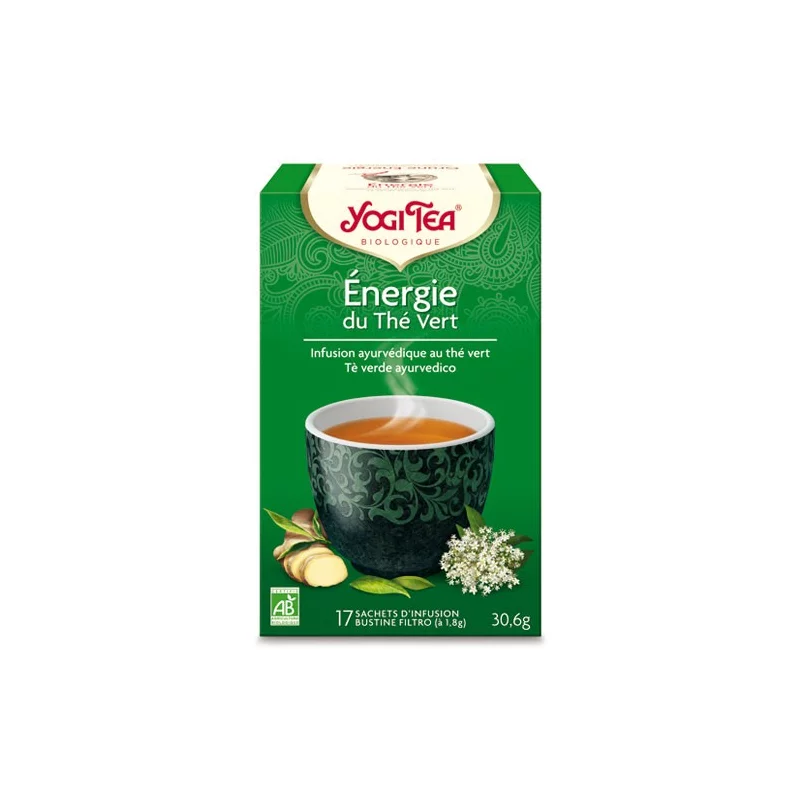 Thé vert guarana, gingembre & sureau BIO - Energie du Thé Vert - Yogi Tea