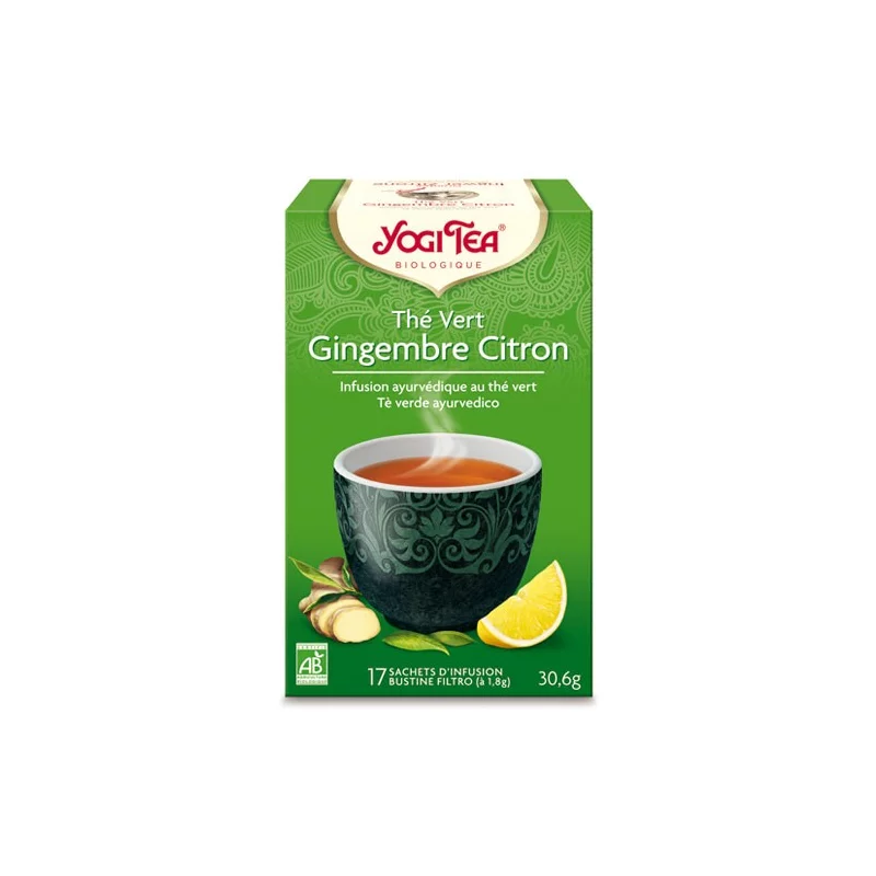 Thé vert gingembre & citron BIO - Yogi Tea