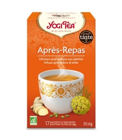 BIO-Kräutertee mit Kardamom, Fenchel & Ingwer - Nach dem Essen Tee - 17 Teebeutel - Yogi Tea BIO-Kräutertee mit Kardamom, Fenchel & Ingwer - Nach dem Essen Tee - 17 Teebeutel - Yogi Tea