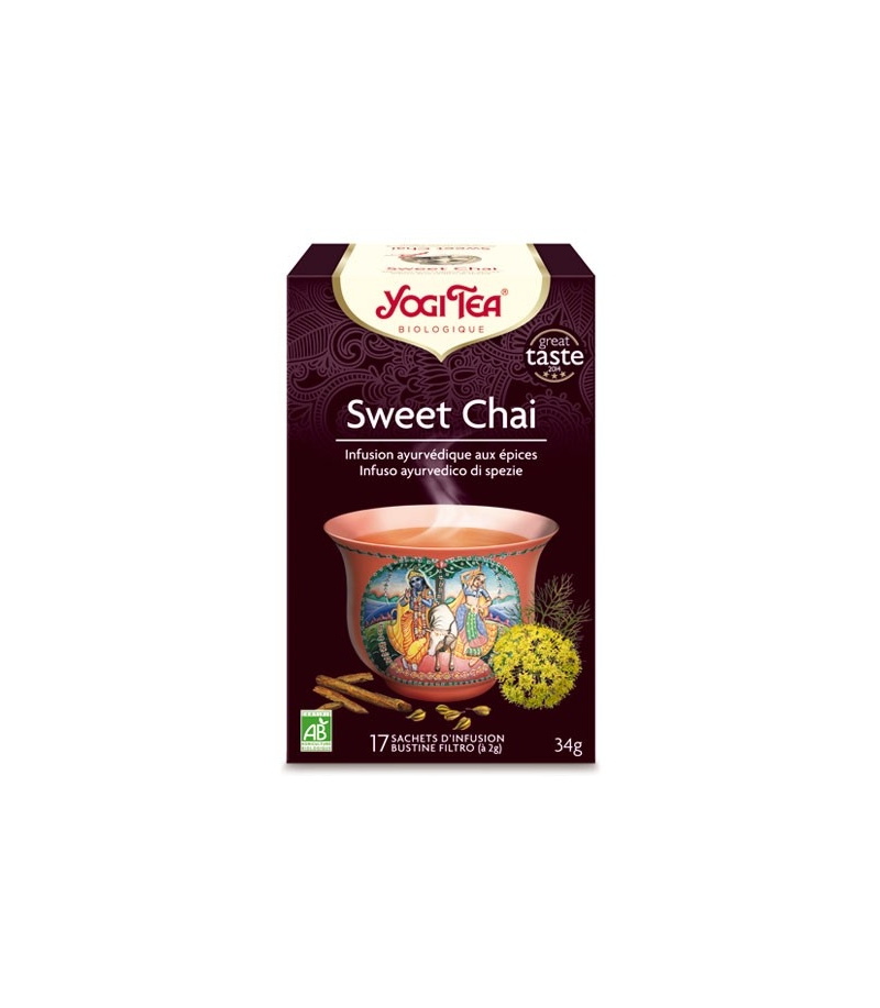 BIO-Kräutertee mit Anis, Süssholz & Fenchel - Sweet Chai - 17 Teebeutel - Yogi Tea BIO-Kräutertee mit Anis, Süssholz & Fenchel - Sweet Chai - 17 Teebeutel - Yogi Tea