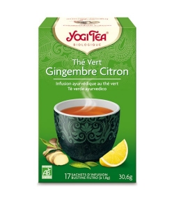 BIO-Grüntee mit Ingwer & Zitrone - 17 Teebeutel - Yogi Tea