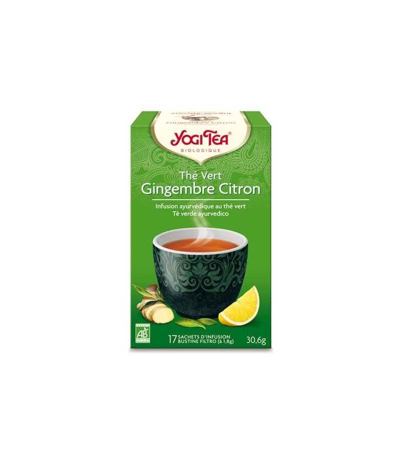 BIO-Grüntee mit Ingwer & Zitrone - 17 Teebeutel - Yogi Tea BIO-Grüntee mit Ingwer & Zitrone - 17 Teebeutel - Yogi Tea