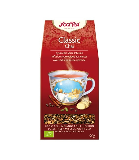 BIO-Kräutertee mit Zimt, Ingwer &amp; Kardamom – Classic Chai – 90g – Yogi Tea