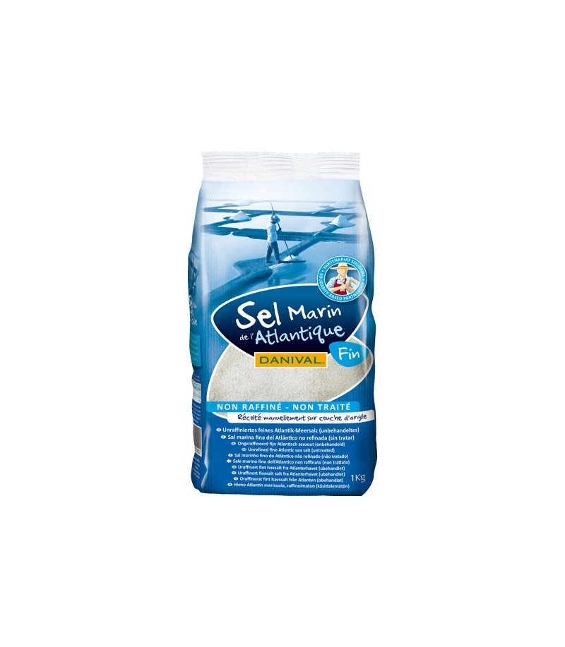 Sel marin fin de l'Atlantique - 1kg - Danival Sel marin fin de l'Atlantique - 1kg - Danival