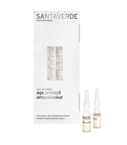 Cure d'ampoules anti-âge BIO aloe vera - 10 ampoules - Santaverde Age Protect