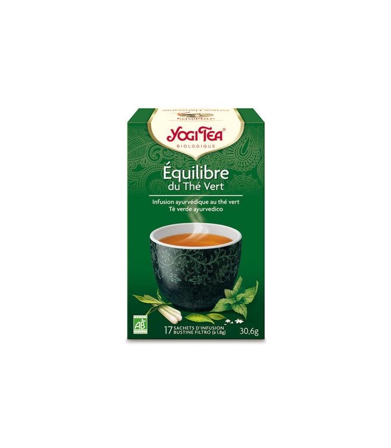 BIO-Grüntee mit Zitronengras & Pfefferminze - Grüne Harmonie - 17 Teebeutel - Yogi Tea BIO-Grüntee mit Zitronengras & Pfefferminze - Grüne Harmonie - 17 Teebeutel - Yogi Tea