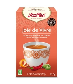 Infusion de basilic, zeste d'orange & piment BIO - Joie de Vivre - 17 sachets - Yogi Tea