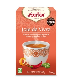 BIO-Kräutertee mit Basilikum, Orangenschalen & Chili - Lebensfreude Tee - 17 Teebeutel - Yogi Tea BIO-Kräutertee mit Basilikum, Orangenschalen & Chili - Lebensfreude Tee - 17 Teebeutel - Yogi Tea